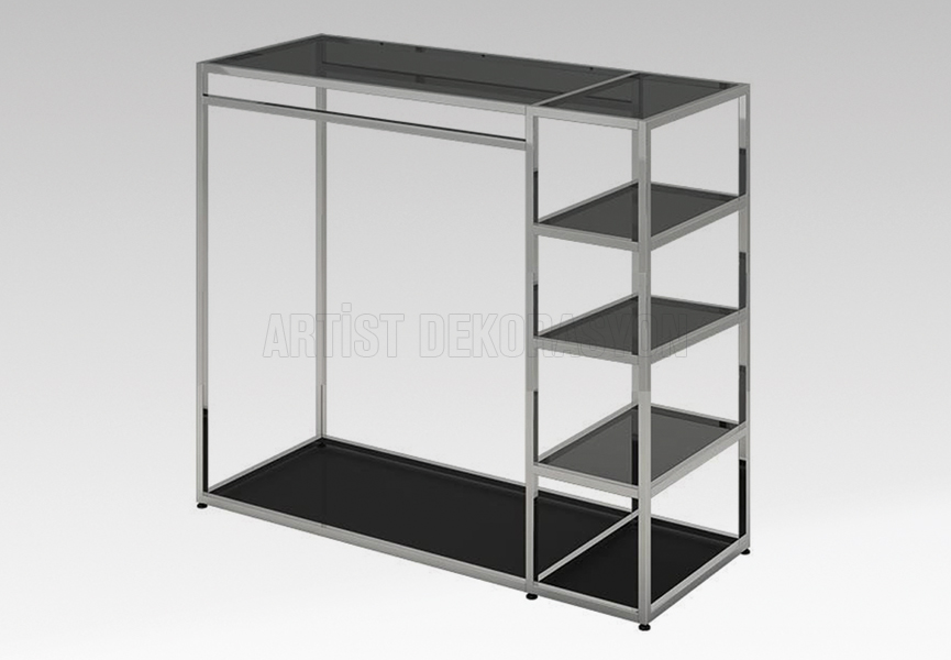 Glass Metal Middle Stand 
